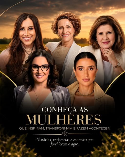 Mulheres apresentadas na divulgação do evento